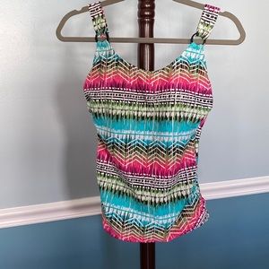 Tankini top, built in bra, D cup